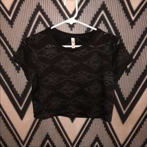 xhilaration black crop top